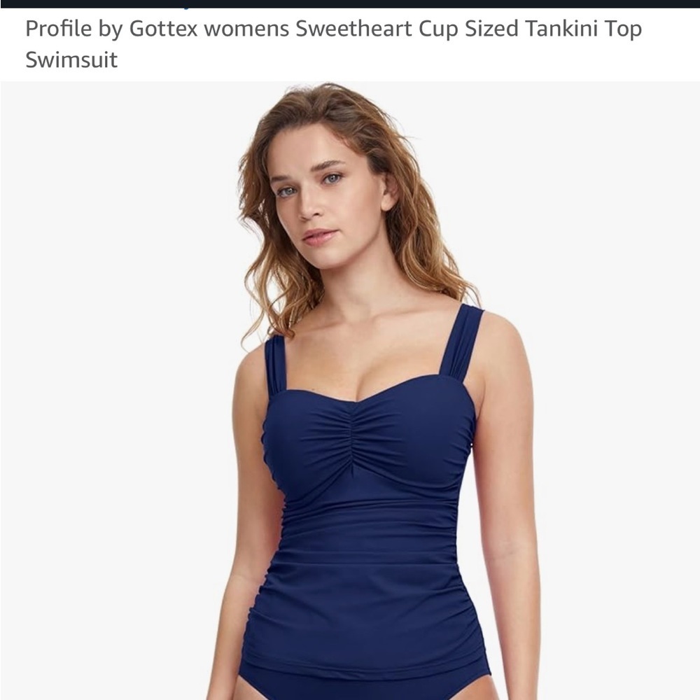 Profile by Gottex Women’s Sweetheart Cup Sized Tankinj Top Swimsuit Size 40F
